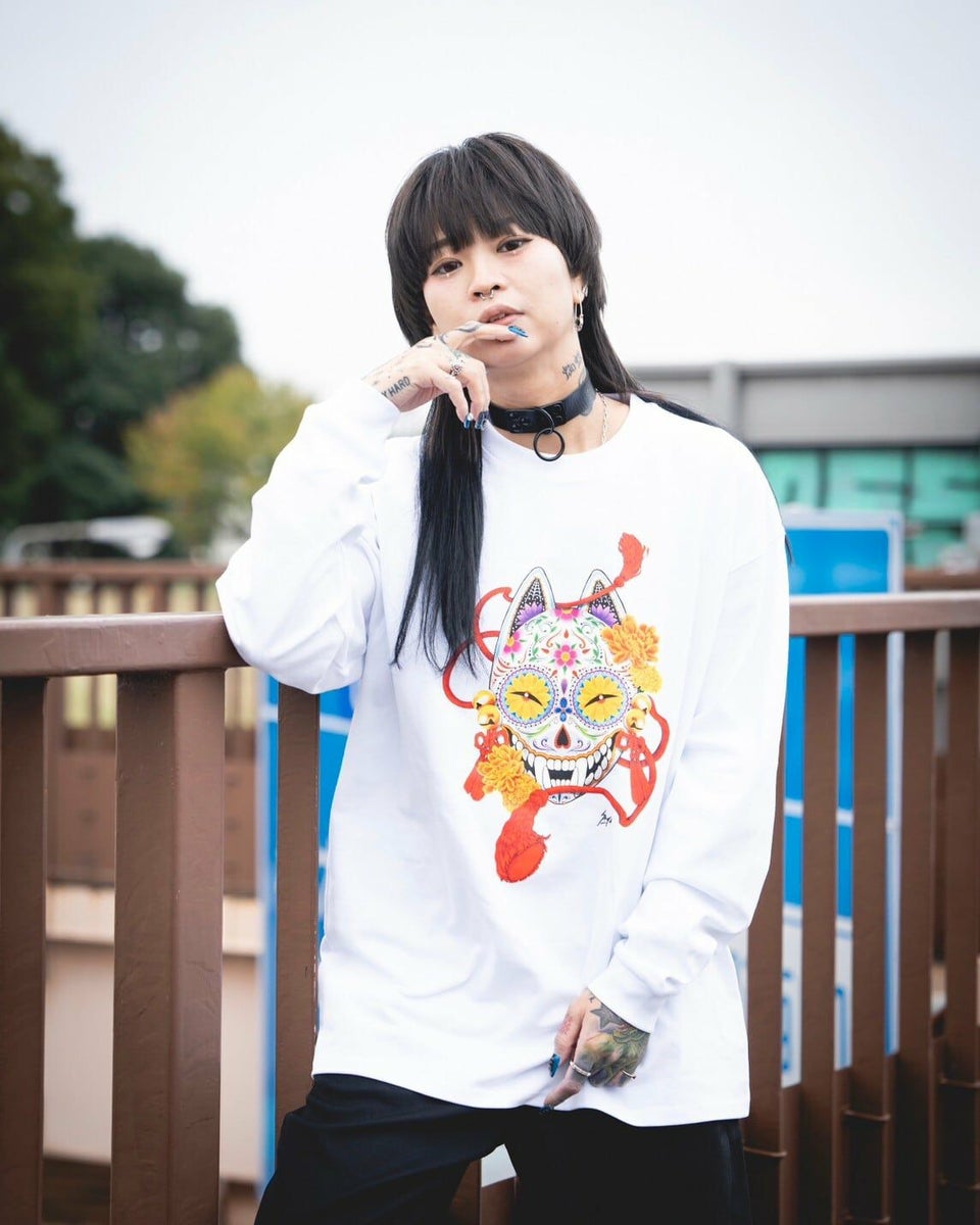 SG KITSUNE Heavy L/S T-shirt 10.6oz（White） | Classic clothing