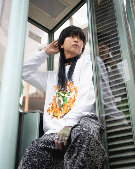 SG TNS collabo L/S T-shirt（White） | Classic clothing