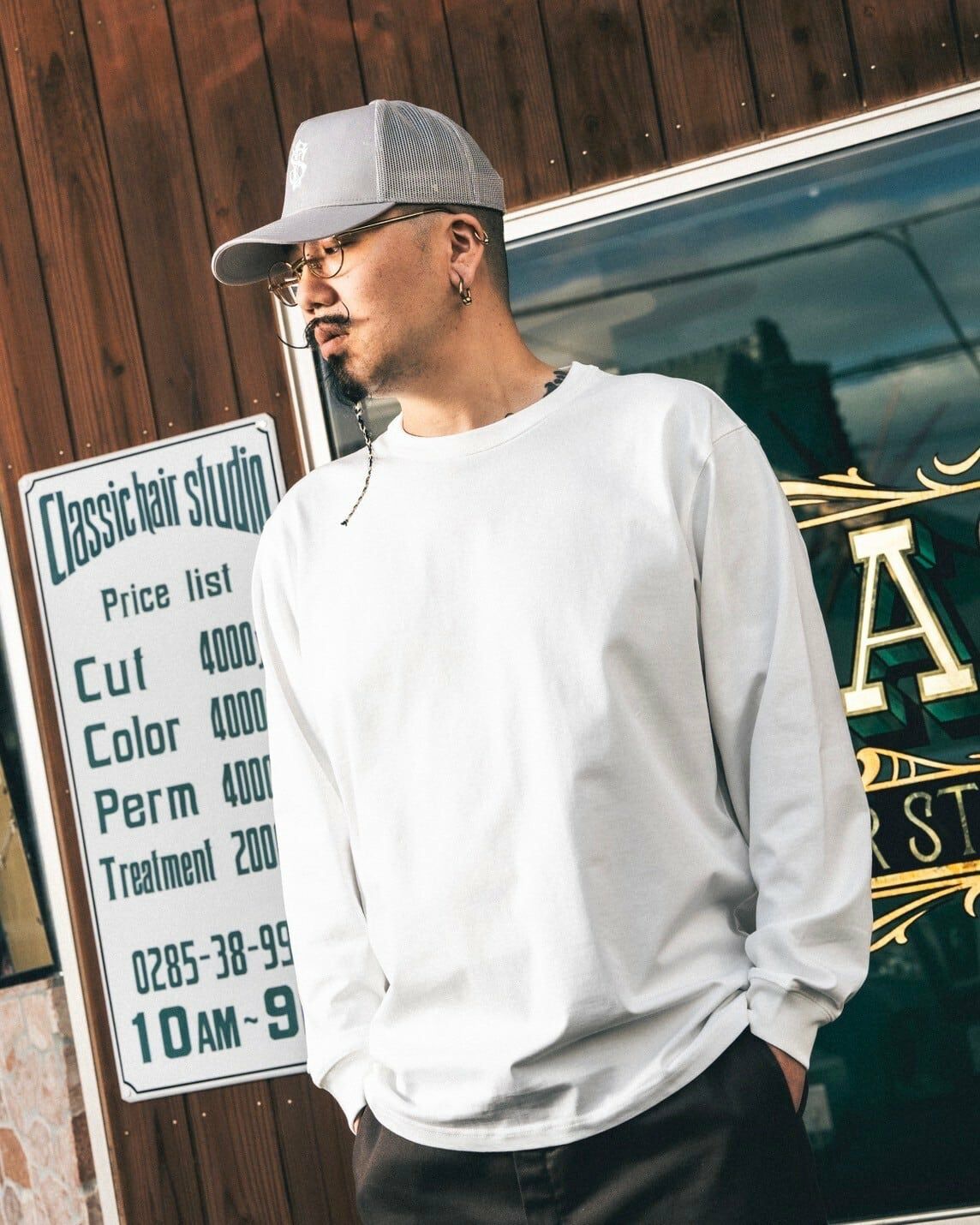 St】L/S Pack T-shirt 7.6oz（White） | Classic clothing