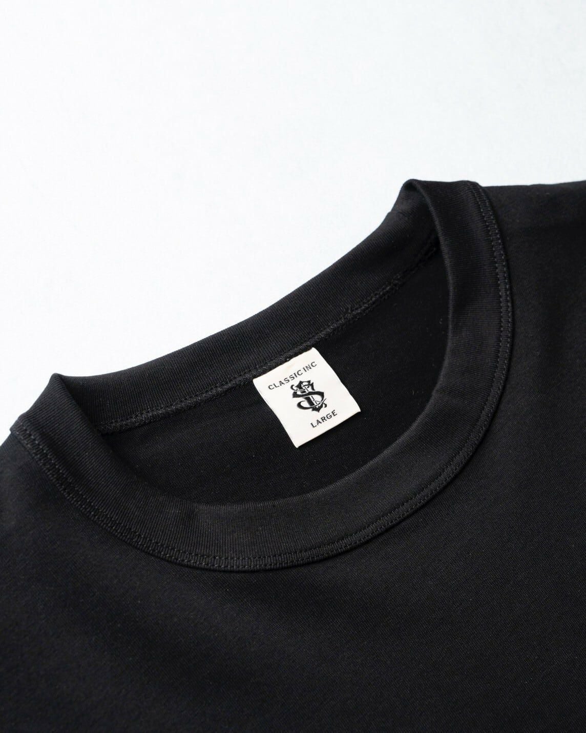 St】L/S Pack T-shirt 7.6oz（Black） | Classic clothing