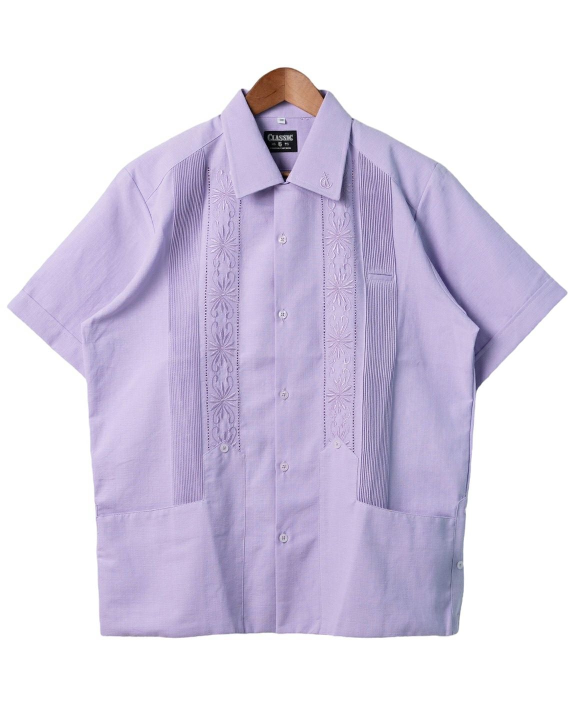 Classic×Estrella Standard【REJILLADA】【 S/S GUAYABERA】【Lavender