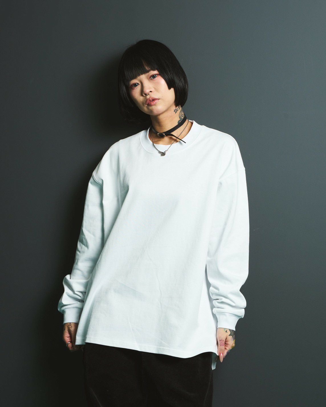 SG】Heavy L/S Pack T-shirt 10oz（White） | Classic clothing