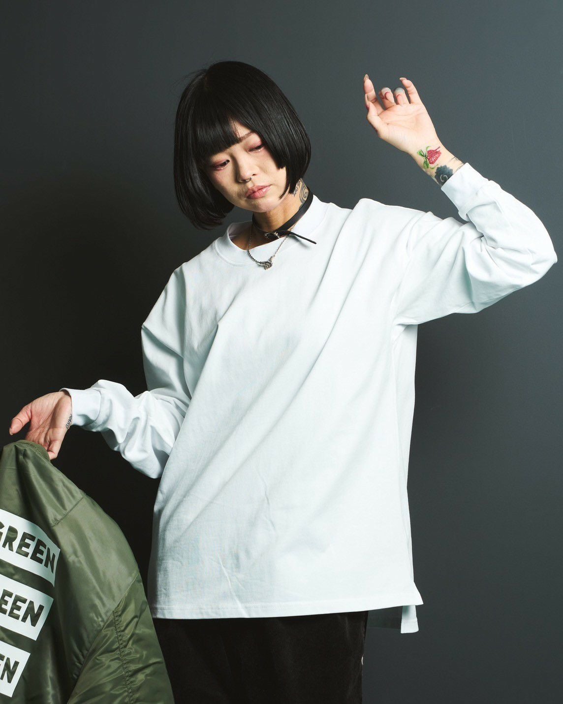 SG】Heavy L/S Pack T-shirt 10oz（White） | Classic clothing
