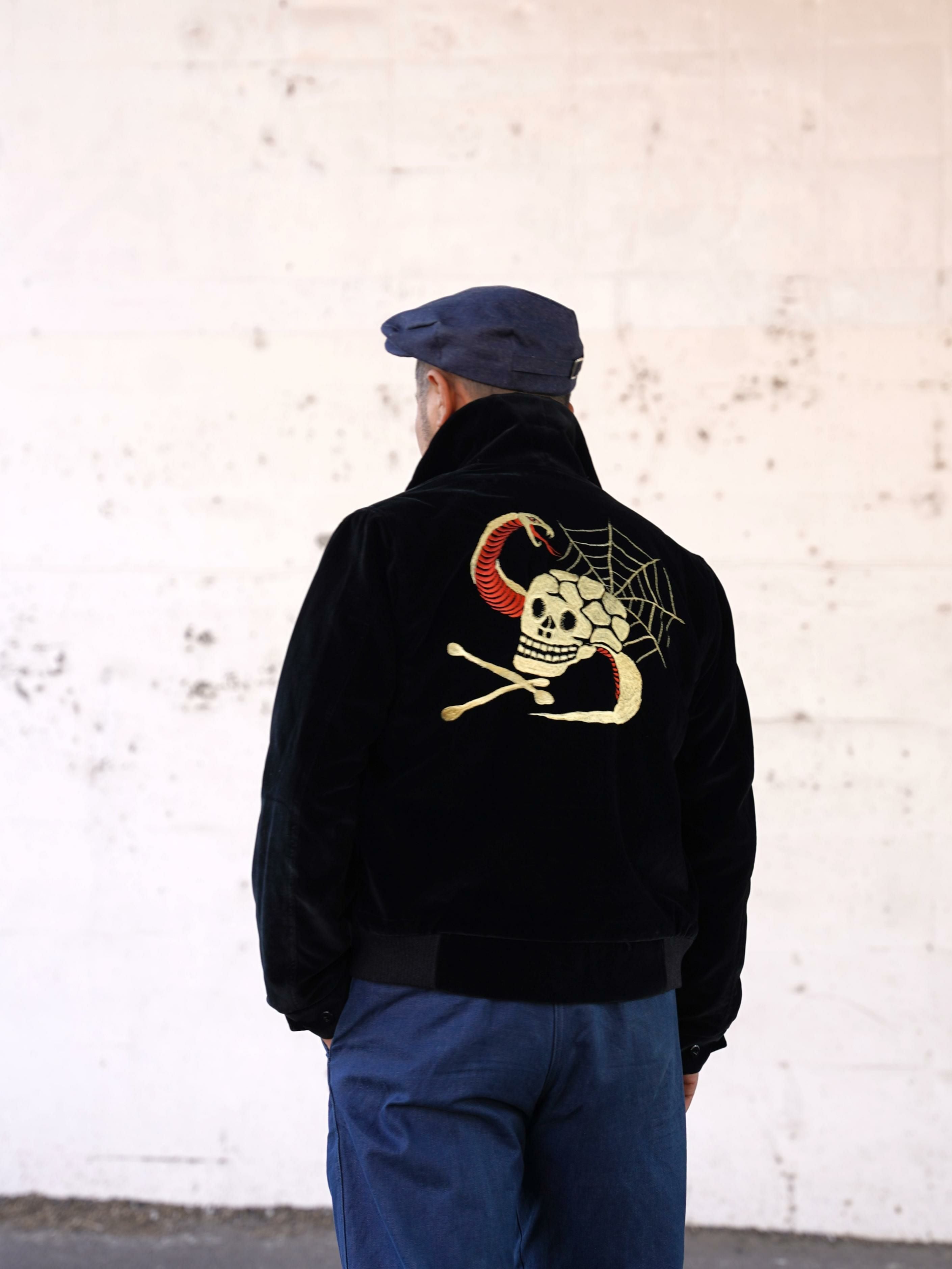 250421】50s Velvet Drizzler Jacket（Skull） | Classic clothing