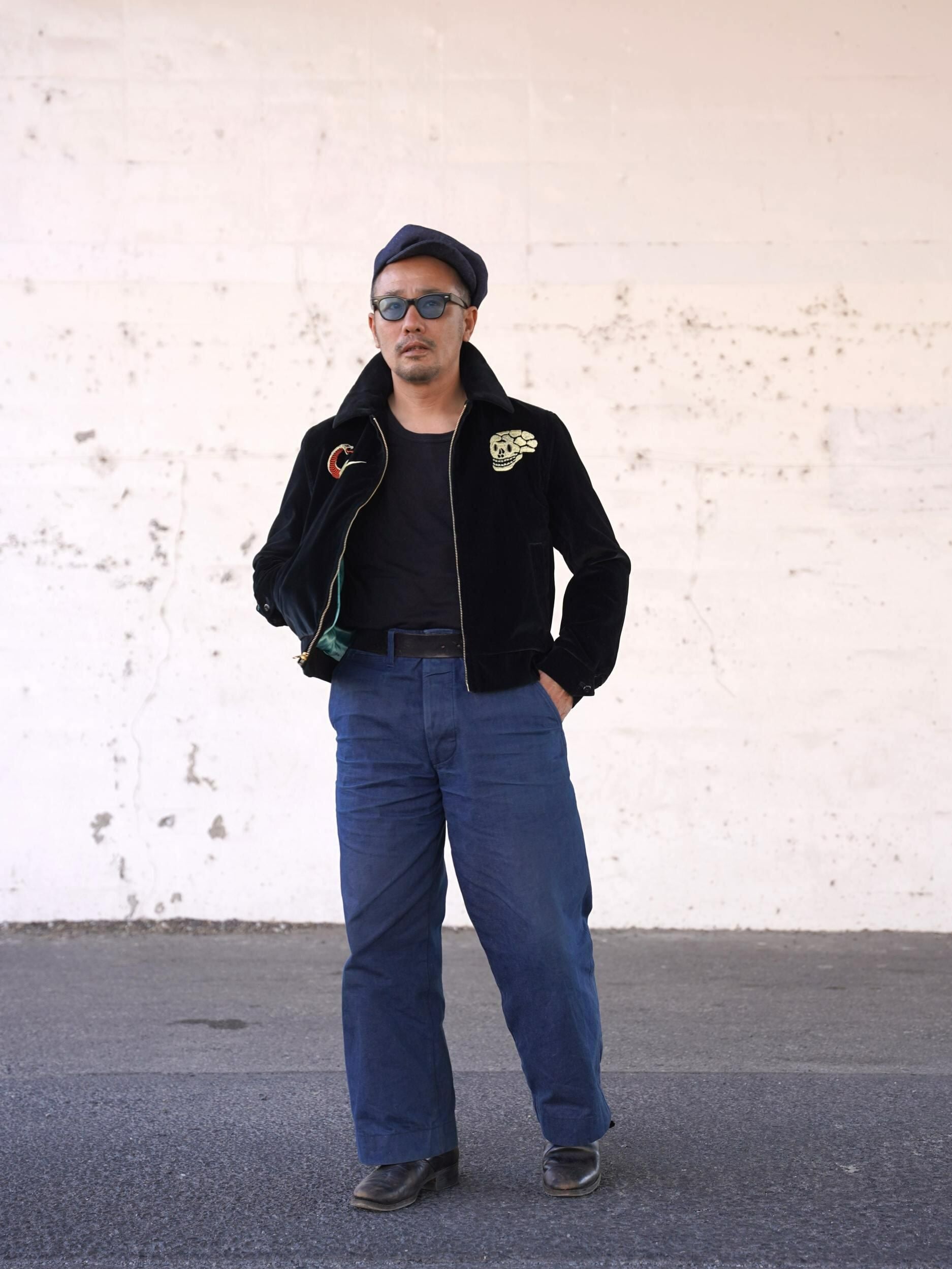 250421】50s Velvet Drizzler Jacket（Skull） | Classic clothing