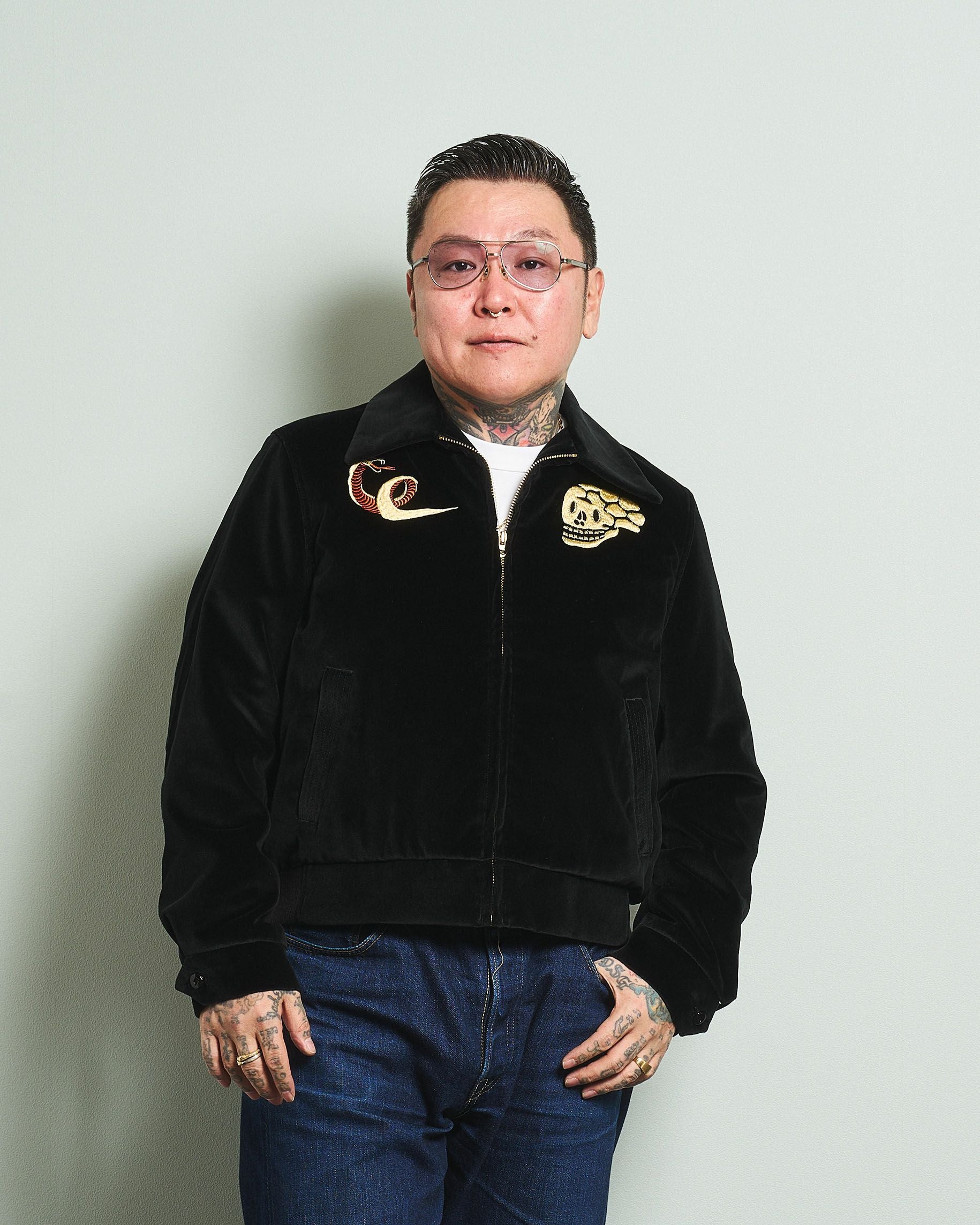 250421】50s Velvet Drizzler Jacket（Skull） | Classic clothing