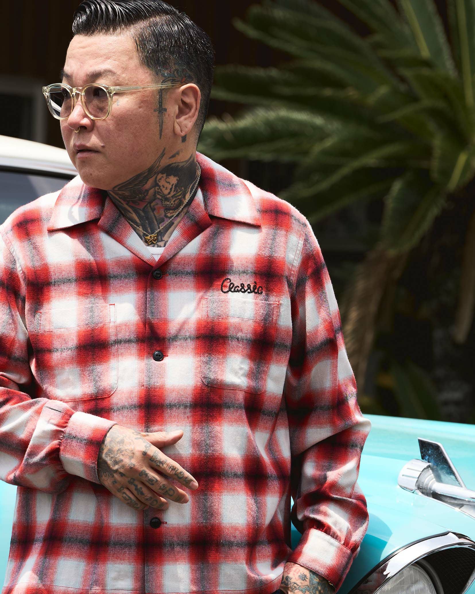 OG Ombre Check Shirt（Red） | Classic clothing