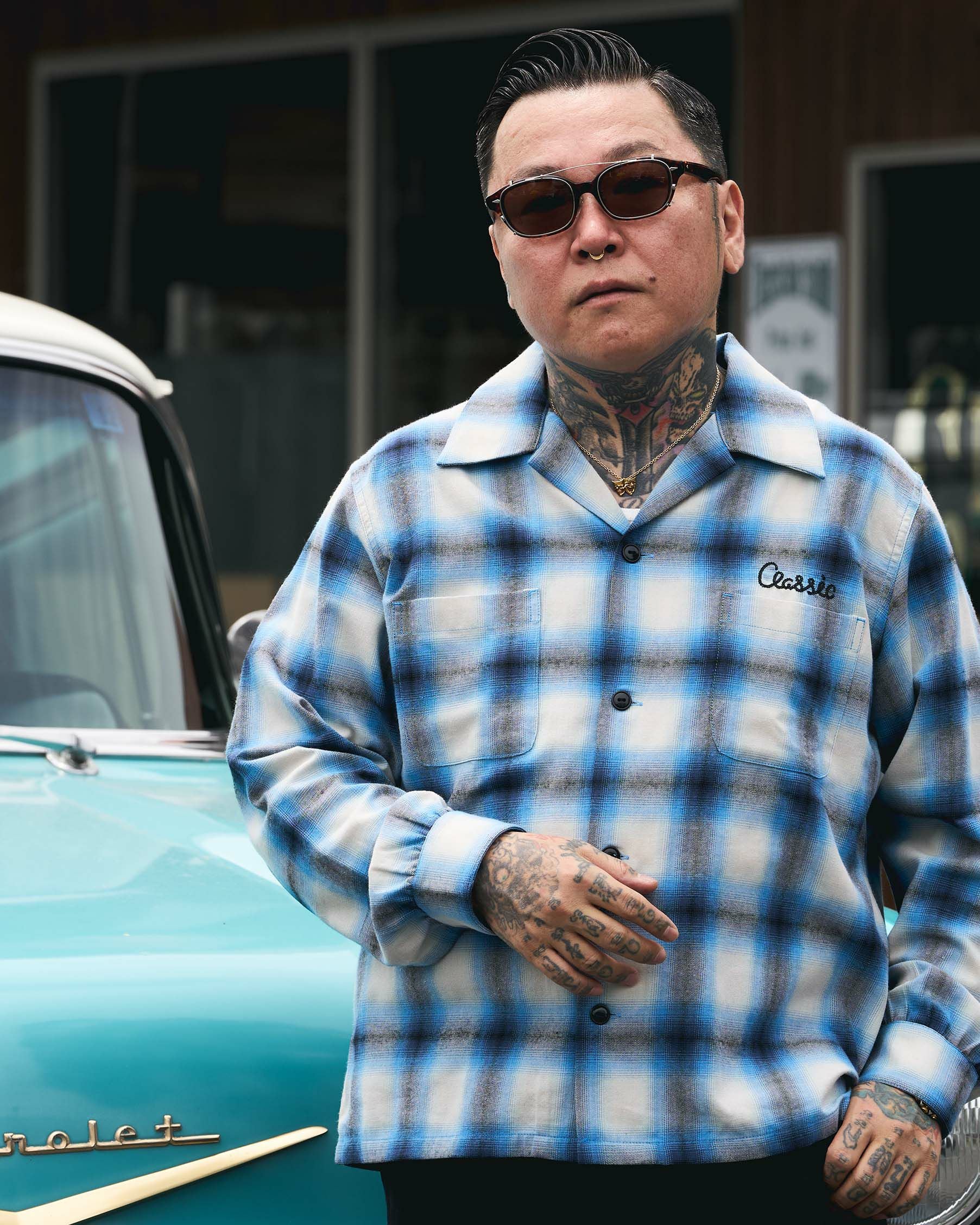 OG Ombre Check Shirt（Blue） | Classic clothing