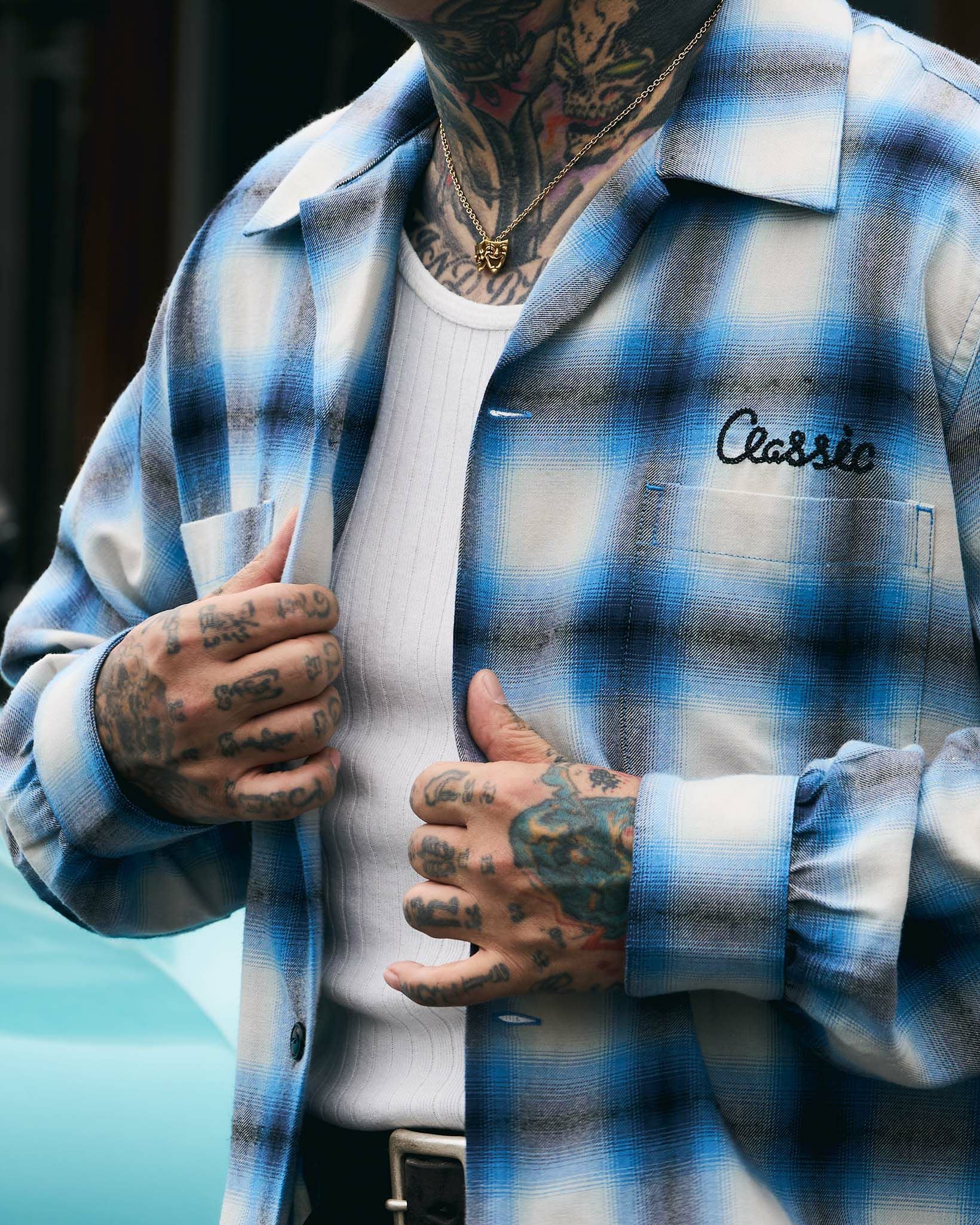 OG Ombre Check Shirt（Blue） | Classic clothing