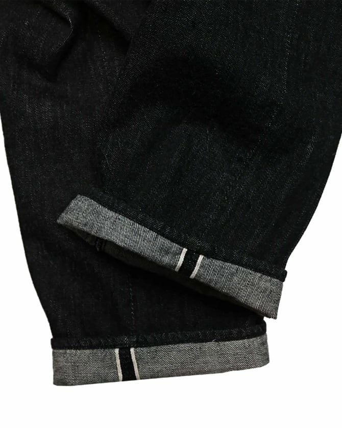 0105BKSS Wide Black Selvedge Denim(Super Smooth) | Classic clothing