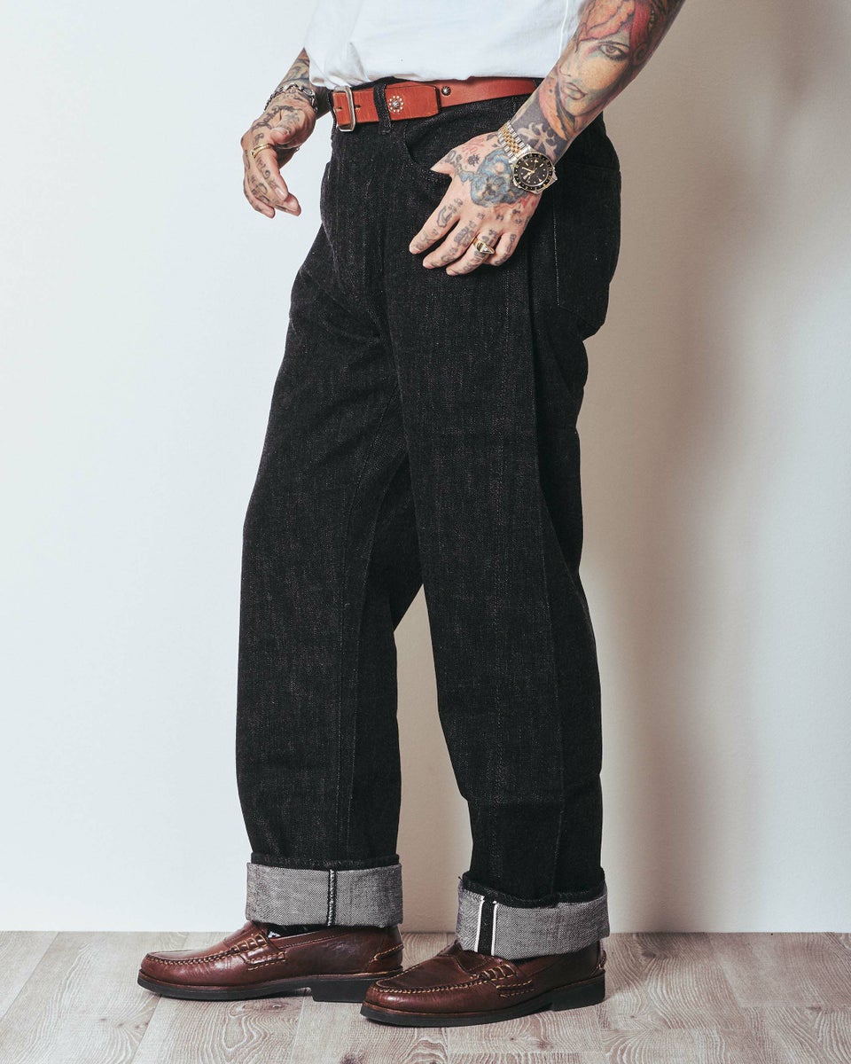 1101BKSS Straight Black Selvedge Denim(Super Smooth) | Classic 