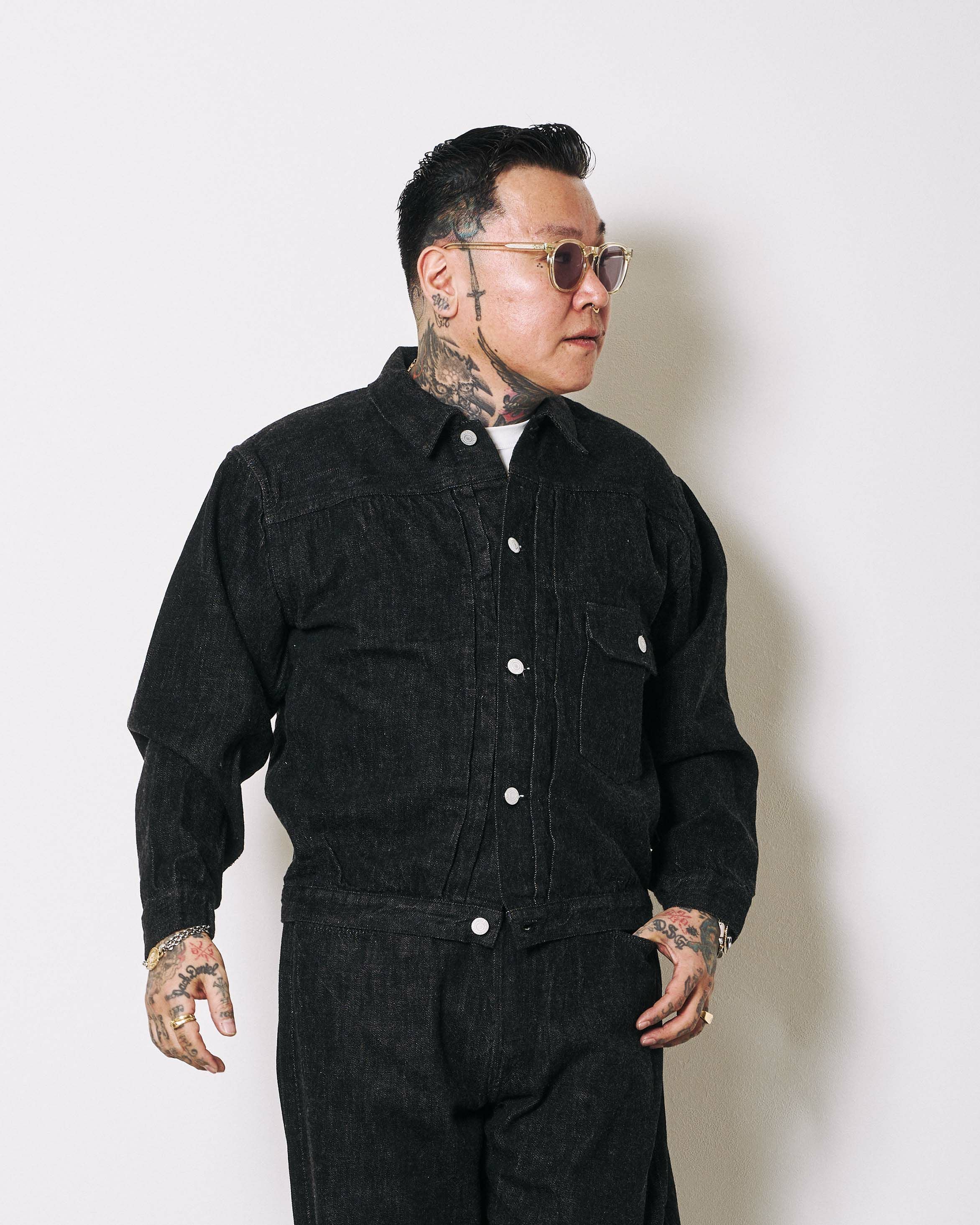 2107BKSS Type 1 Black Denim Jacket (Super Smooth) | Classic clothing