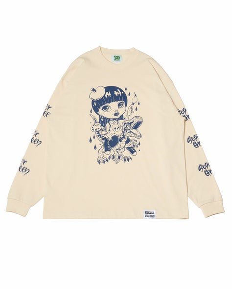 SG KITSUNE Heavy L/S T-shirt 10.6oz（White） | Classic clothing