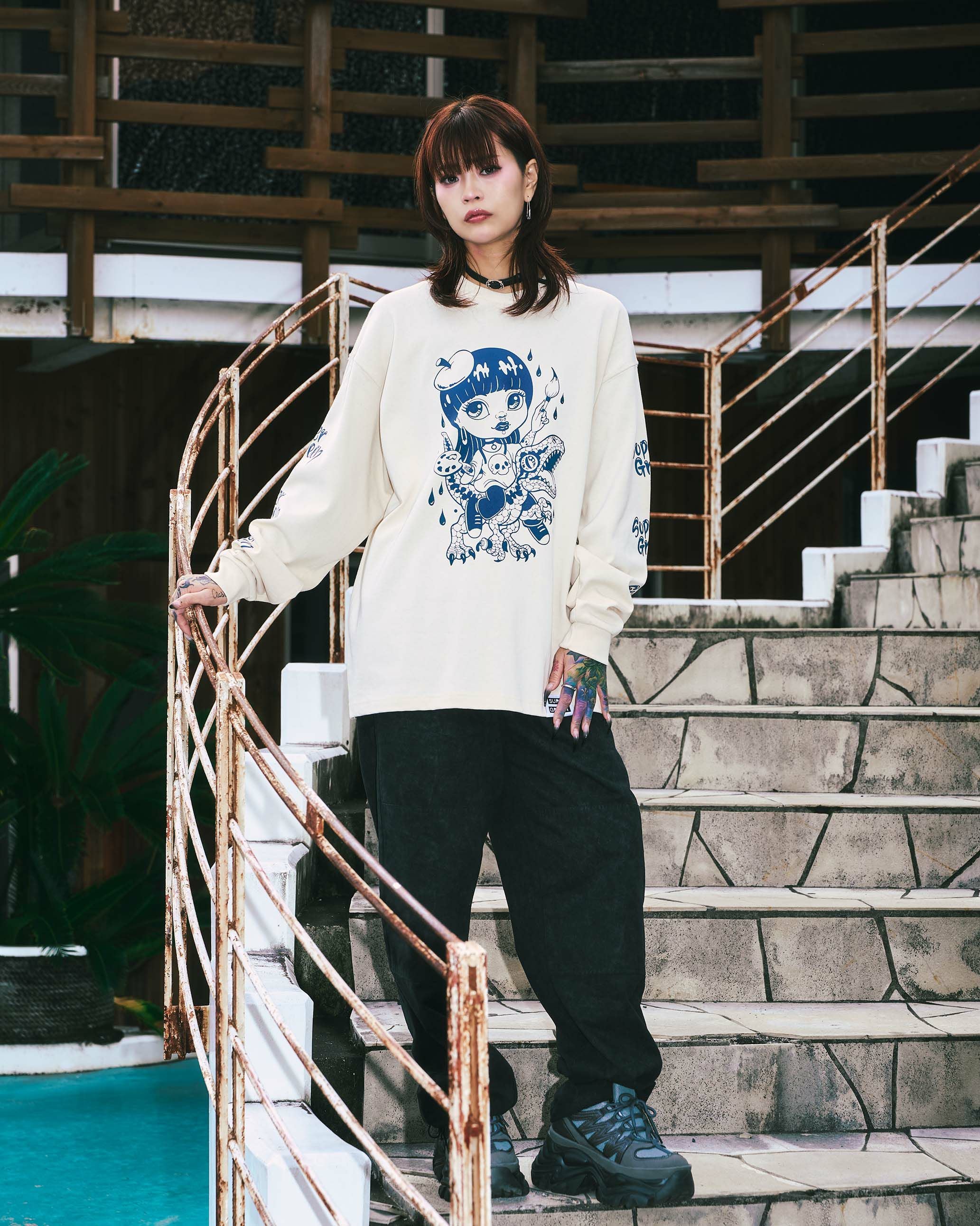 SG TNS collabo L/S T-shirt（Vintage Nature） | Classic clothing