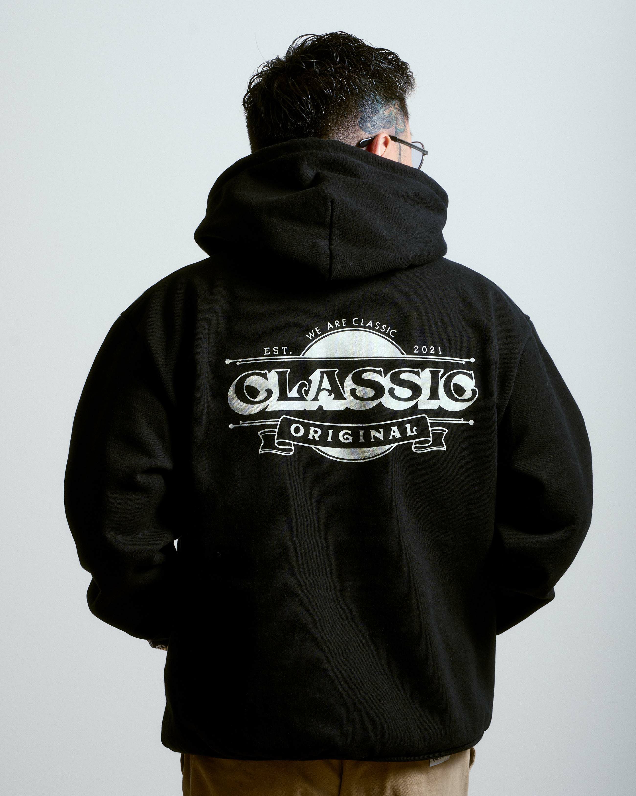 Flag Hoodie（Black） | Classic clothing