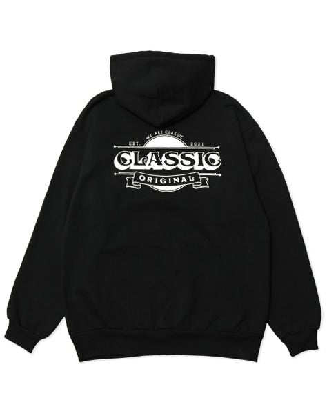 Classic【C】Logo wappen Hoodie (Black) | Classic clothing