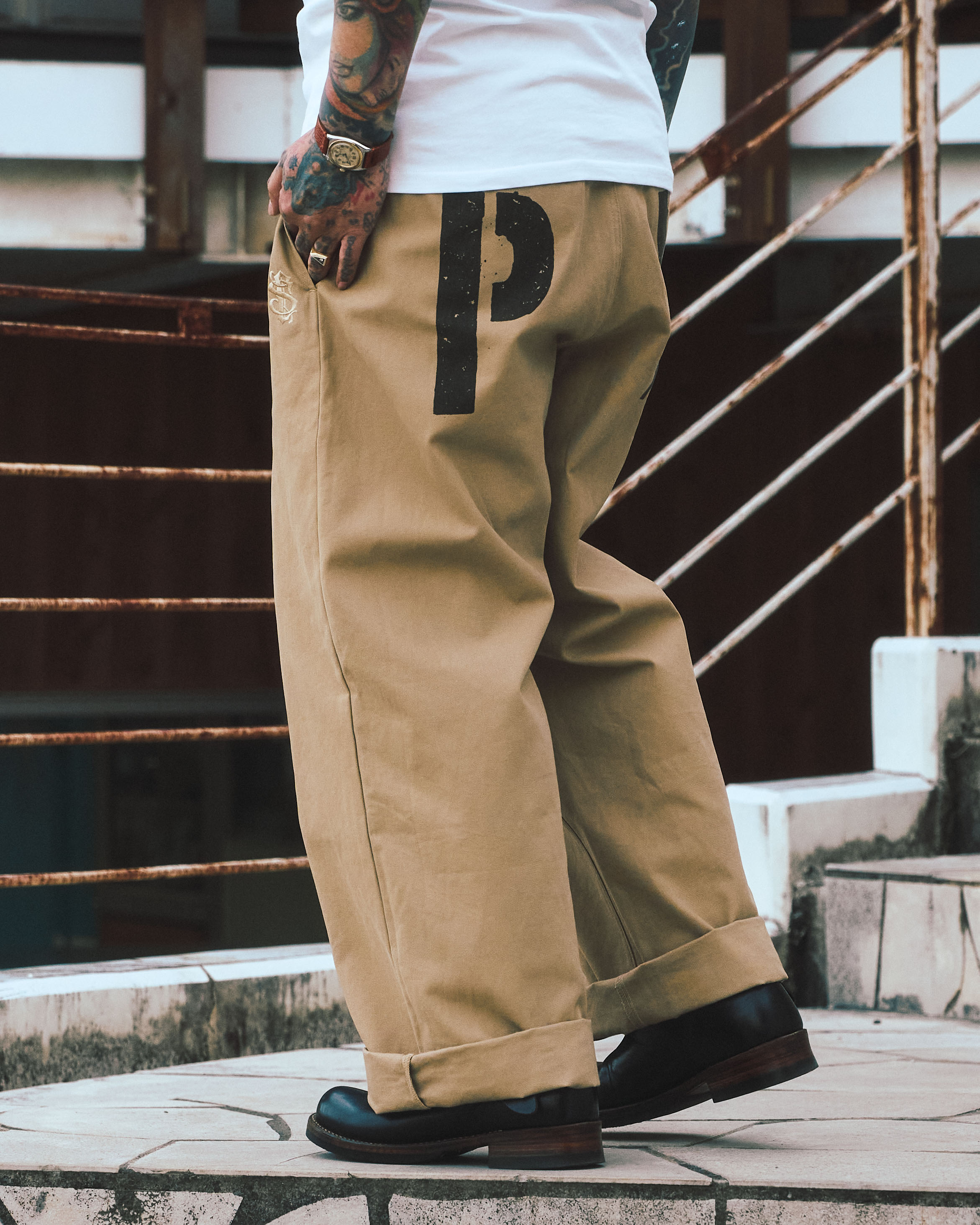 OG prisoner pants（Brown） | Classic clothing