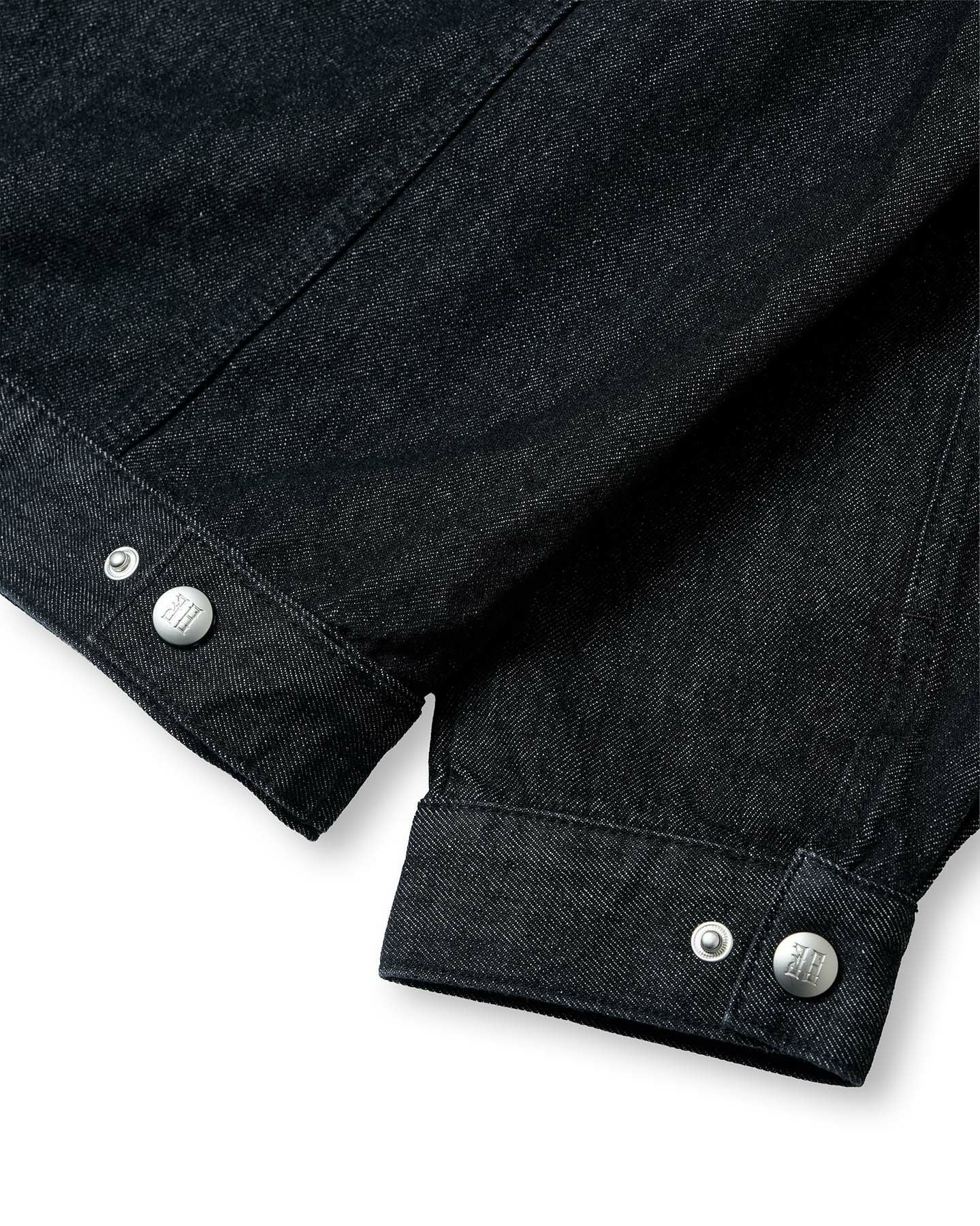 SG Collarless denim jacket（Black） | Classic clothing