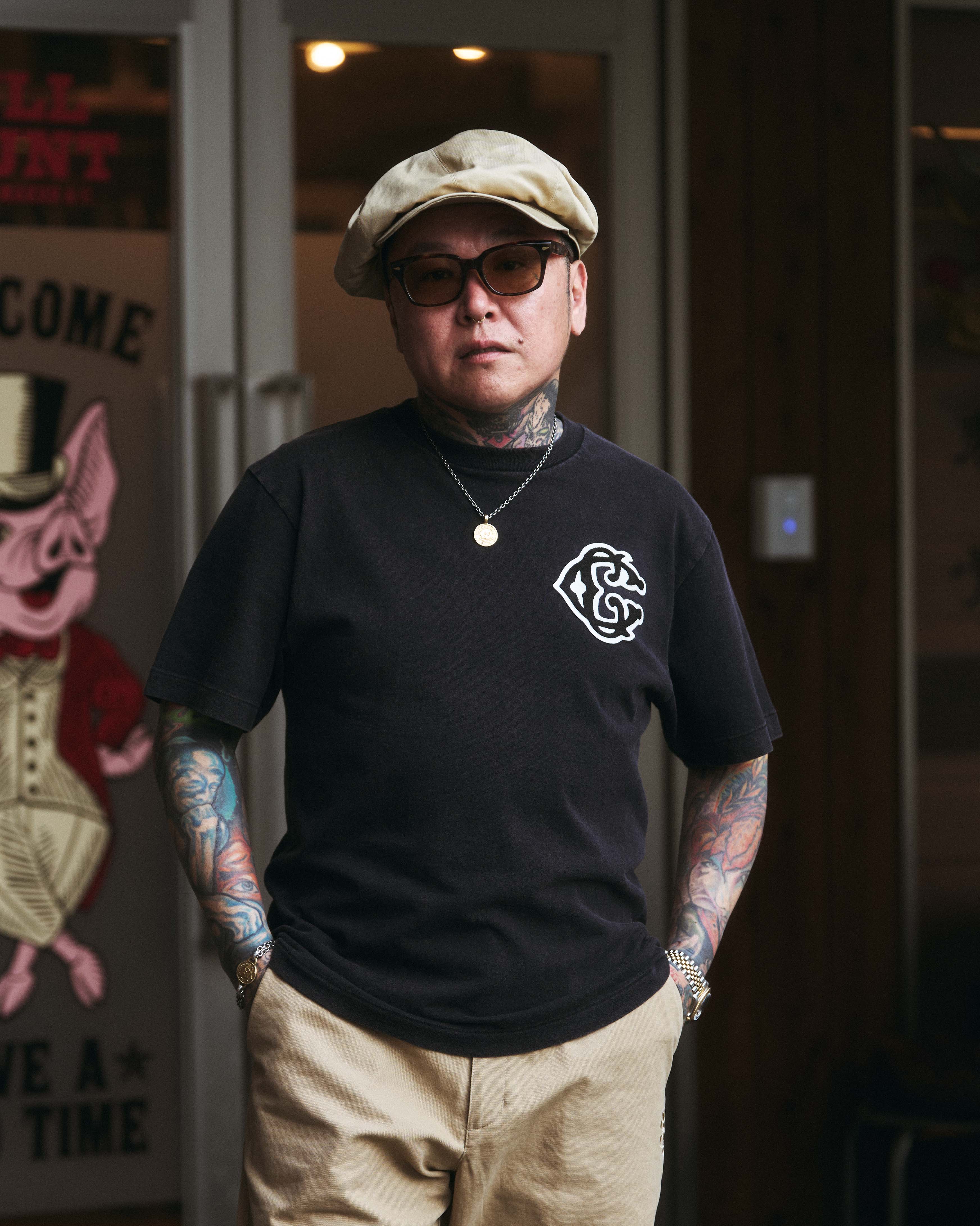 2COLOR】Classic【C】Logo wappen S/S T-shirt | Classic clothing