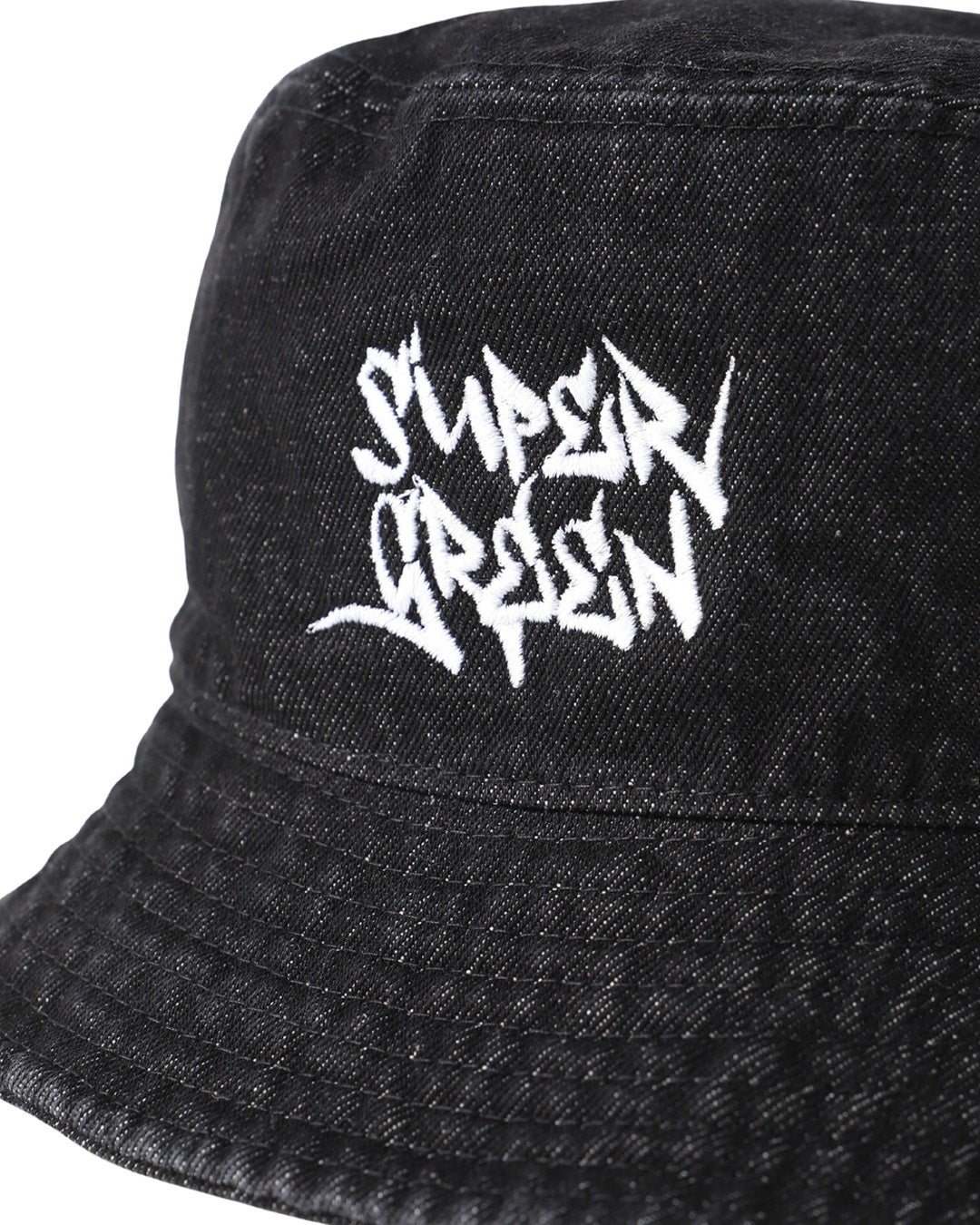 2COLOR】SG Letter Black Denim Bucket hat | Classic clothing
